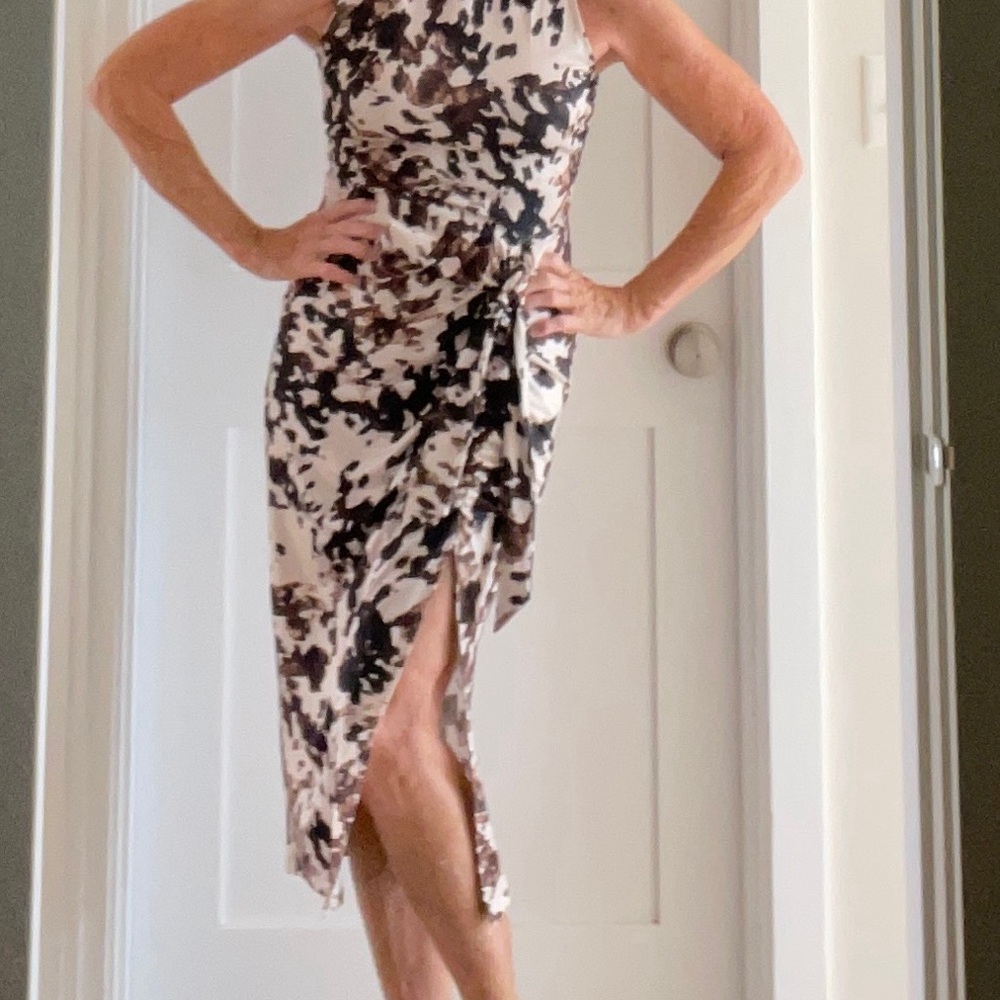 Bar III Chic Dress in Black and White Pattern